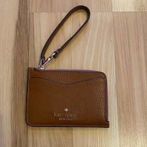 Kate Spade Tan Leather Wristlet